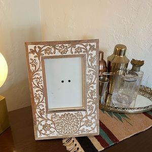 Floral wooden frame